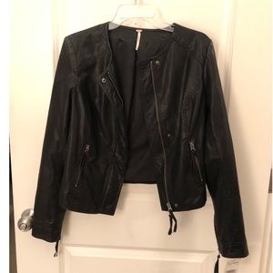 Free People Leather Moto Jacket